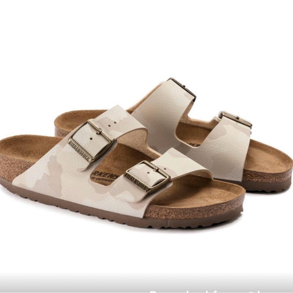 Birkenstock Women's Arizona Birko-Flor, Desert Soil Camo Sand, Sz 39 (US 8-8.5)